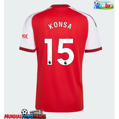 Camiseta Arsenal Ezri Konsa #15 Primera Equipación Replica 2026-27 mangas cortas